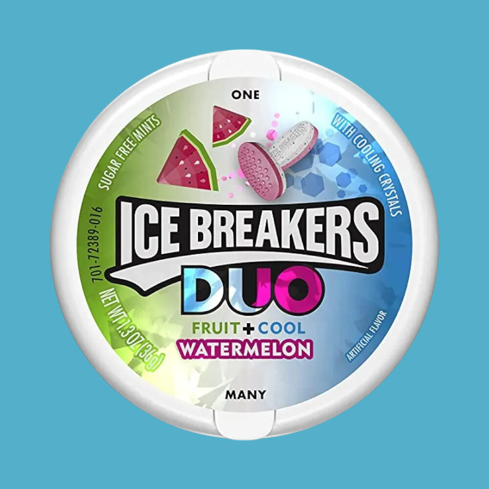 Ice Breakers Duo Fruit + Cool Mints, Watermelon