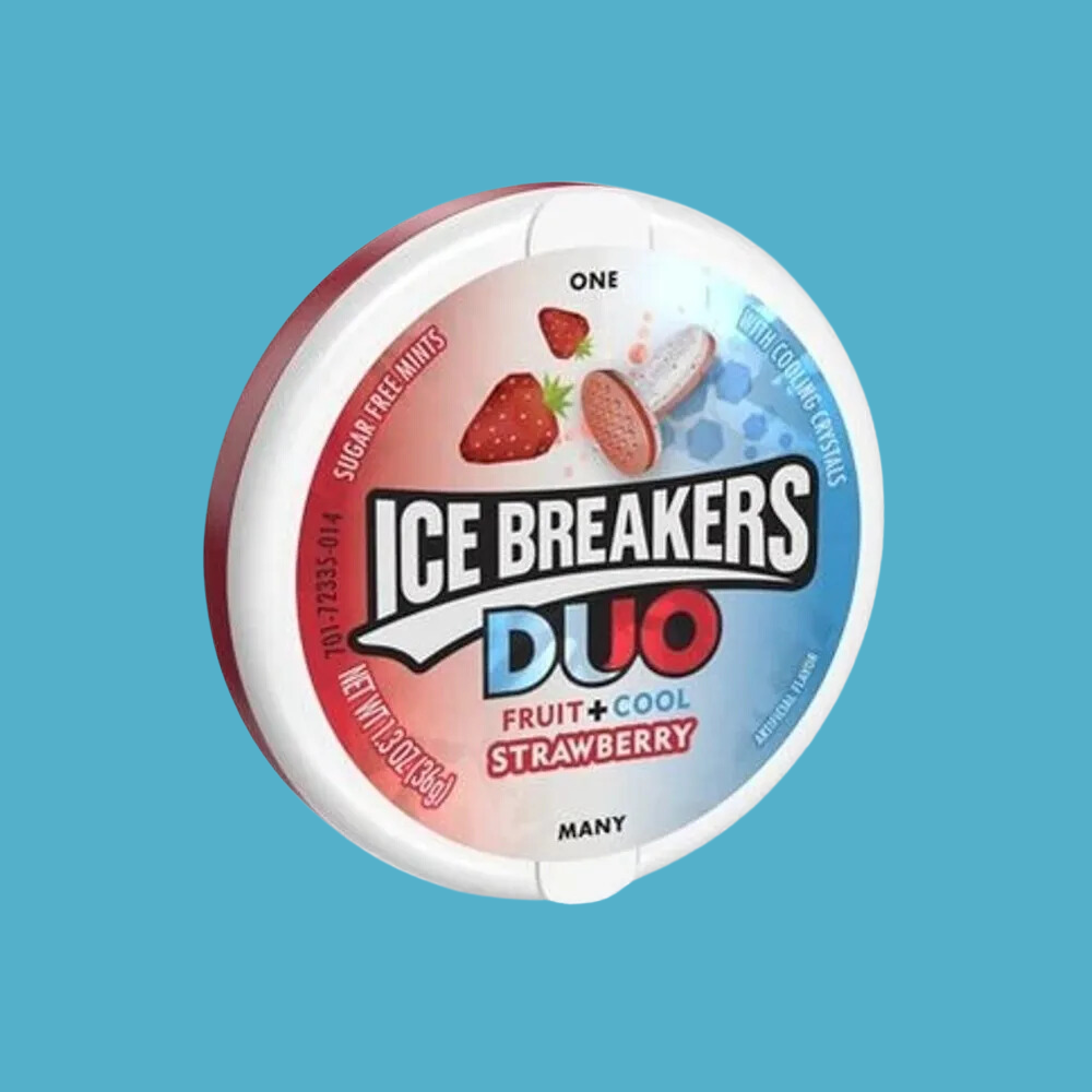 Ice Breakers Duo Strawberry Sugar Free Mint Candies