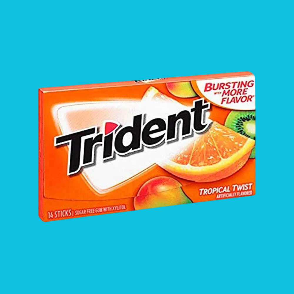 Trident Tropical Twist Sugar Free Chewing Gum